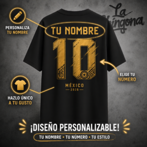Playera personalizada México 2026 nombre y número